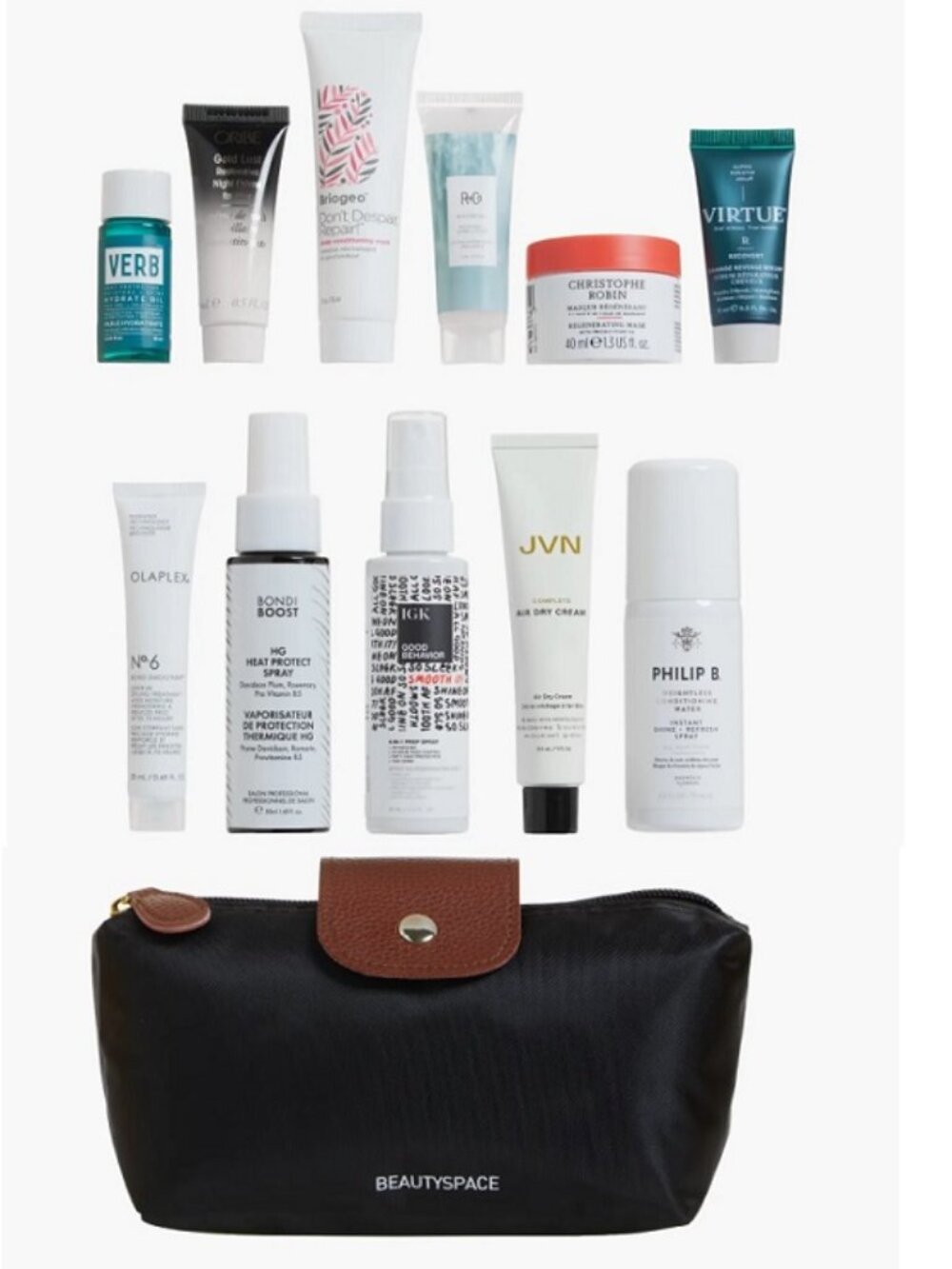 Space NK Beauty Space Travel Size Hair Care with Bag A $111 value